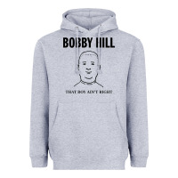 Heather Grey bobby hill that boy ain't right [tw] Heavyweight Hoodie - linhVisuals