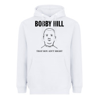 White bobby hill that boy ain't right [tw] Heavyweight Hoodie - linhVisuals