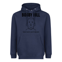 Navy bobby hill that boy ain't right [tw] Heavyweight Hoodie - linhVisuals