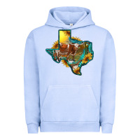 Pigment Grape Ice western texas map with longhorn bull Urban Hoodie - RanaPortraitStore