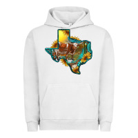 Pigment Lunar Rock western texas map with longhorn bull Urban Hoodie - RanaPortraitStore