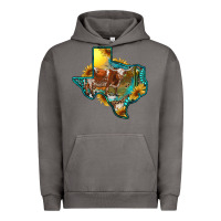 Pigment Tornado western texas map with longhorn bull Urban Hoodie - RanaPortraitStore