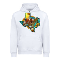 White western texas map with longhorn bull Urban Hoodie - RanaPortraitStore