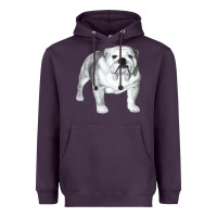 English Bulldog Art Heavyweight Hoodie | Teevron