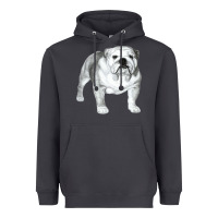 Smoke English Bulldog Art Heavyweight Hoodie - linhVisuals