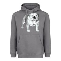 Storm English Bulldog Art Heavyweight Hoodie - linhVisuals