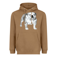 Toasted Coconut English Bulldog Art Heavyweight Hoodie - linhVisuals