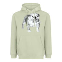 Matcha English Bulldog Art Heavyweight Hoodie - linhVisuals