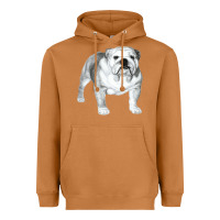 Meerkat English Bulldog Art Heavyweight Hoodie - linhVisuals
