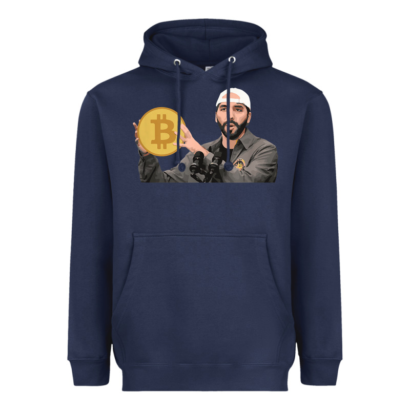 El Salvador Bitcoin Bukele Legal Tender Cryptocurrency Btc T Shirt Heavyweight Hoodie by linhVisuals | Teevron
