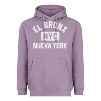 Lavender el bronx nueva york nyc gym style distressed white print t shirt Heavyweight Hoodie - linhVisuals