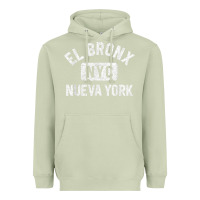 Matcha el bronx nueva york nyc gym style distressed white print t shirt Heavyweight Hoodie - linhVisuals
