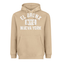 Mushroom el bronx nueva york nyc gym style distressed white print t shirt Heavyweight Hoodie - linhVisuals