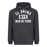 Smoke el bronx nueva york nyc gym style distressed white print t shirt Heavyweight Hoodie - linhVisuals