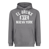 Storm el bronx nueva york nyc gym style distressed white print t shirt Heavyweight Hoodie - linhVisuals