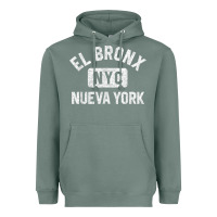 Sage el bronx nueva york nyc gym style distressed white print t shirt Heavyweight Hoodie - linhVisuals