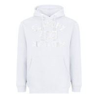White el bronx nueva york nyc gym style distressed white print t shirt Heavyweight Hoodie - linhVisuals