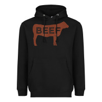 Black beef t shirt, beef cattle shirt Heavyweight Hoodie - linhVisuals