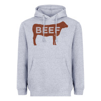 Heather Grey beef t shirt, beef cattle shirt Heavyweight Hoodie - linhVisuals