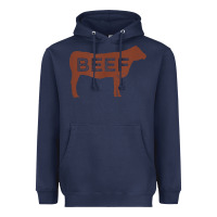 Navy beef t shirt, beef cattle shirt Heavyweight Hoodie - linhVisuals