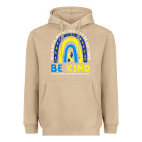Mushroom be kind down syndrome awareness blue ribbon rainbow march 21 t shirt Heavyweight Hoodie - linhVisuals