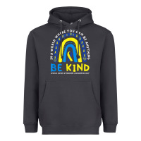 Smoke be kind down syndrome awareness blue ribbon rainbow march 21 t shirt Heavyweight Hoodie - linhVisuals