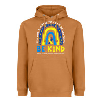 Meerkat be kind down syndrome awareness blue ribbon rainbow march 21 t shirt Heavyweight Hoodie - linhVisuals