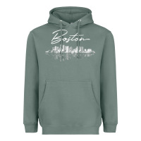 Sage boston skyline t shirt for women, men, girls & boys Heavyweight Hoodie - linhVisuals