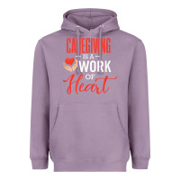 Lavender caregiving is a work of heart caregiver gifts for men, women t shirt Heavyweight Hoodie - linhVisuals
