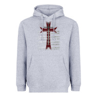 Heather Grey knights templar crusader cross ring order be without fear t shirt Heavyweight Hoodie - linhVisuals