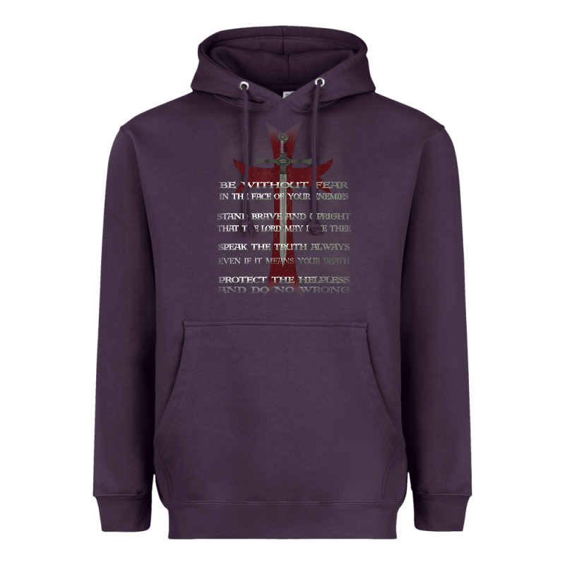 Knights Templar Crusader Cross Ring Order Be Without Fear T Shirt Heavyweight Hoodie by linhVisuals | Teevron