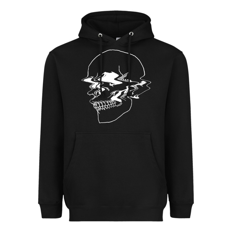 Creepy Cool Egirl Eboy Pastel Goth Vaporwave Glitch Skull Sweatshirt Heavyweight Hoodie by linhVisuals | Teevron