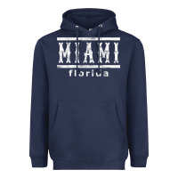Navy miami florida souvenir t shirt Heavyweight Hoodie - linhVisuals