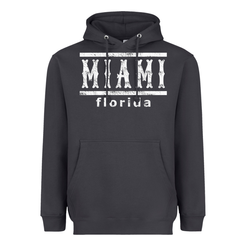 Miami Florida Souvenir T Shirt Heavyweight Hoodie by linhVisuals | Teevron