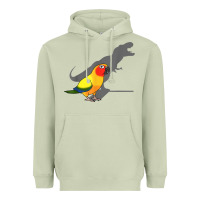 Matcha cute screaming parrot, birb memes, funny t rex sun conure t shirt Heavyweight Hoodie - linhVisuals
