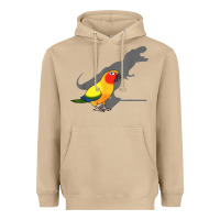Mushroom cute screaming parrot, birb memes, funny t rex sun conure t shirt Heavyweight Hoodie - linhVisuals