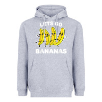 Heather Grey lets go bananas shirt  funny fruit pun shirt  banana t shirt Heavyweight Hoodie - linhVisuals