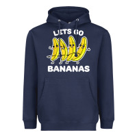 Navy lets go bananas shirt  funny fruit pun shirt  banana t shirt Heavyweight Hoodie - linhVisuals