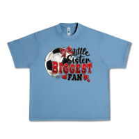 Pebble Blue little sister biggest fan soccer Urban Heavy Tee - FaDigitalArtStudio