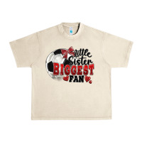 Little Sister Biggest Fan Soccer Urban Heavy Tee | Teevron