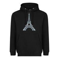 Eiffel Tower With Diamonds The Parisian French Love Sign T Shirt Heavyweight Hoodie | Teevron