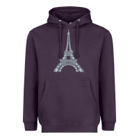Plum eiffel tower with diamonds the parisian french love sign t shirt Heavyweight Hoodie - linhVisuals