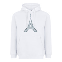 White eiffel tower with diamonds the parisian french love sign t shirt Heavyweight Hoodie - linhVisuals