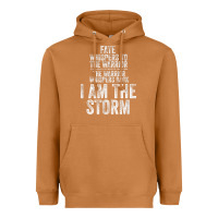 Meerkat fate whispers to warrior i am the storm quote gritty fighter t shirt Heavyweight Hoodie - linhVisuals