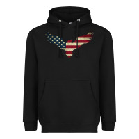 Black bald eagle  america Heavyweight Hoodie - linhVisuals