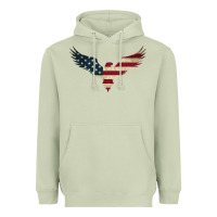 Matcha bald eagle  america Heavyweight Hoodie - linhVisuals