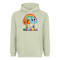 Matcha cn the amazing world of gumball & darwin rainbow portrait pullover hoo Heavyweight Hoodie - linhVisuals