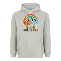 Moon Dust cn the amazing world of gumball & darwin rainbow portrait pullover hoo Heavyweight Hoodie - linhVisuals