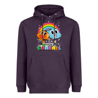 Plum cn the amazing world of gumball & darwin rainbow portrait pullover hoo Heavyweight Hoodie - linhVisuals