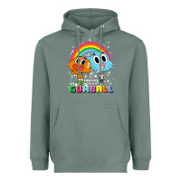 Sage cn the amazing world of gumball & darwin rainbow portrait pullover hoo Heavyweight Hoodie - linhVisuals